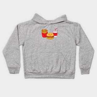 Kawaii Burger and French Fries Kids Hoodie